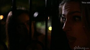 April O'Neil and Kristen Scott share passionate lesbian moments.