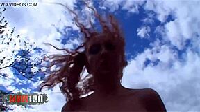 Beautiful petite 18+ redhead lola bella gets ass fucked by jorge in front of camper van