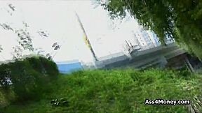 Banging this blue-eyed sporty chick for quick cash!