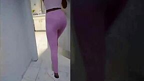 mila mars sex at the gym bathroom, bent over missionary blowjob with her big tits and monster cock, black amateurs fucking hard in the locker room