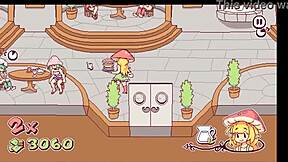 Futanari hentai game customers flash tits for more cumshots in episode 3.