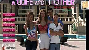 A wife and her stepmother engage in taboo cartoon sex with blonde and teen elements