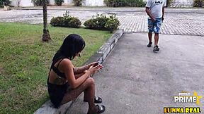 Novinha cries after fight, but the well-endowed guy consoles her with his big cock.