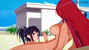 Asuka And Homura Engage In Futanari Lesbian Sex