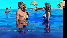 A wife and her stepmother engage in taboo cartoon sex with blonde and teen elements