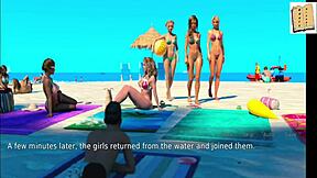 A wife and her stepmother engage in taboo cartoon sex with blonde and teen elements