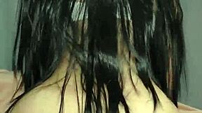 Long-Haired Cowgirl with Big Ass Rides Dick to Creampie. How Loud Can She Moan?