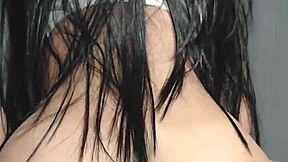 Long-Haired Cowgirl with Big Ass Rides Dick to Creampie. How Loud Can She Moan?