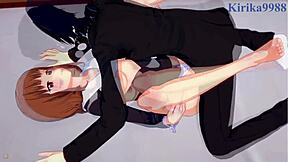 Miko Ino and Tsubame Koyasu in wild hentai sex scene