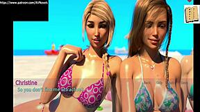 A wife and her stepmother engage in taboo cartoon sex with blonde and teen elements