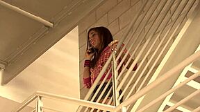 A brown haired girl with a great ass straddles an ebony shaft and takes a creamy filling