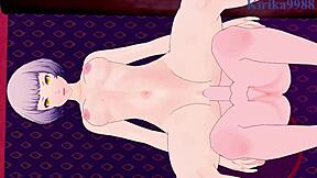 Elizabeth and Kasumi Yoshizawa have intense creampie sex in Persona hentai.