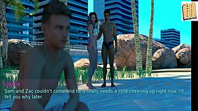 A wife and her stepmother engage in taboo cartoon sex with blonde and teen elements