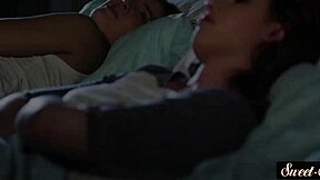 Amazing beauty riding stepbros cock outdoors