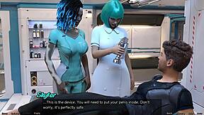 In stranded in space 26, she wants to touch the cock in 3d cartoon.