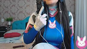 DVA Overwatch Cosplay Roleplay With Big Tit Cum