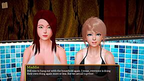 Redhead and Blonde in Erotic Homemade Cartoon