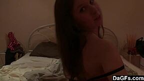 Wanton teen loves to spread on webcam.