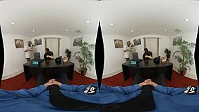 Shaved Brunette Pornstar Gets Intense Pussy Fucking At Office