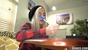 Hot Blonde Aria Banks Feels Intense Emotions During Rough Big Cock Pounding On Sofa In Casting