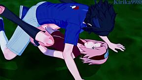 sakura haruno and naruko uzumaki and sasuke uchiha intense sex - naruto hentai