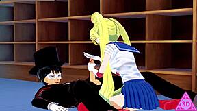 Sailor moon hentai explodes with blowjobs and cumshots!
