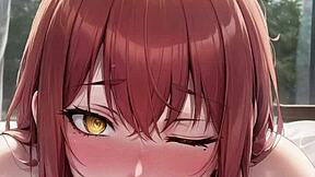 3D animated university maid starts with pussy play ASMR