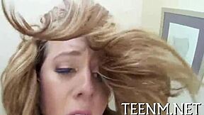 charming brooke wylde bares natural tits in couple's rough intimate session