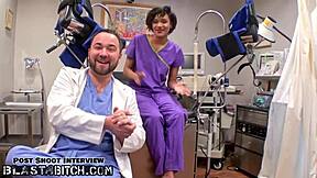 student jackie banes busted by doctor tampa, blasted with cum in fetish blowjob