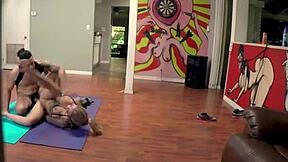 Karma gets cunt stretched by scary bruno in yoga classroom cfnm rough