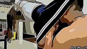 cartoon version of daughter avoiding father's advances