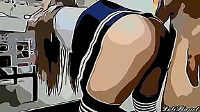 cartoon version of daughter avoiding father's advances