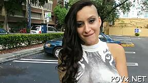 my tight shaved pussy gets pounded hard by thick cock in pov