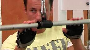 Teen gets facial in gym