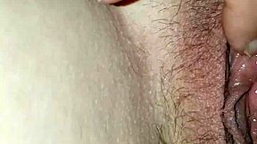 Mature man licks young girlfriend's pussy.