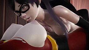 Incredibles Violet Parr Creampied by Helen in 3D.