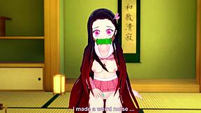 Nezuko Kimono Fucking With Big Tits Sucking