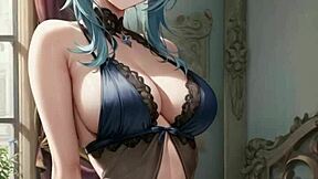 3d animated couple enjoys creampie and masturbation break