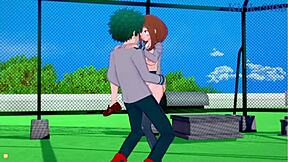 Ochako and Izuku have intense sex in My Hero Academia hentai 😍.