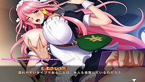 Maid-san to boin game momo scene 2 with virgin hentai maid