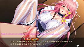 Maid-san to boin game momo scene 2 with virgin hentai maid