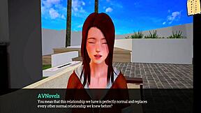 In my new family episode 265, there's erotic hentai with big tits and ass. Brunette milf in 3d.