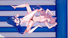 Tsubasa and Maria Feel Intense Emotions in Lesbian Futanari Sex