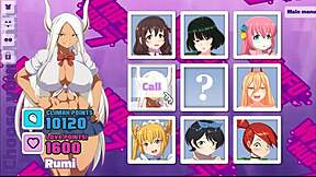 Waifu Hub S7 - Rumi MHA Parody Hentai Game Ep 4 Massive Facial Bukkake