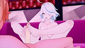 Intense Sex with Focalors, Furina, Navia, and Aether