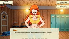 Lusty Buccaneers Parody Hentai Game Ep 2 Nami Is Stripping for the Right Amount of Gold