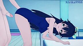 Takane Shijou and Hibiki Ganaha in intense creampie sex scene from Idolmaster SP hentai