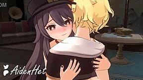 Cartoon teen creampied in wild 3D hentai scene.