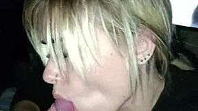 this sexy girl sucks dick at the back of the truck in the city 😏