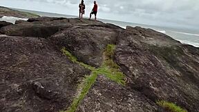 I took the young Carioca girl to the beach to fuck with the couple in the woods, and they caught us transando